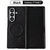 For Samsung Galaxy Z Fold 7 6 5 4 3 Fold7 Fold6 Magsafe Phone Case Film Leather Hinge Folding Wireless Charging Magnetic Cover