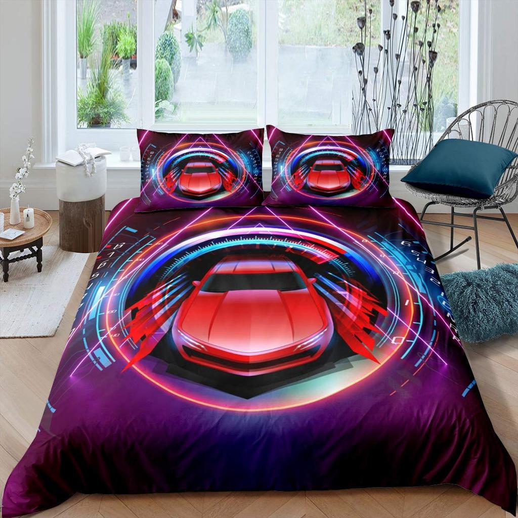 Kids Volleyball King Queen Duvet Cover Teens Ball Sports Bedding Collection Grunge Hippie Tie Dye Comforter Cover Polyester Quilt Cover