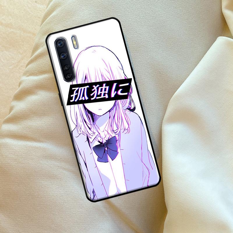 Sad Girl Japanese Anime For OPPO A74 A54 A94 A15 A17 A77 A79 A58 A78 A98 A5 A9 A16 A76 A96 A52 A72 A53S A57S Case