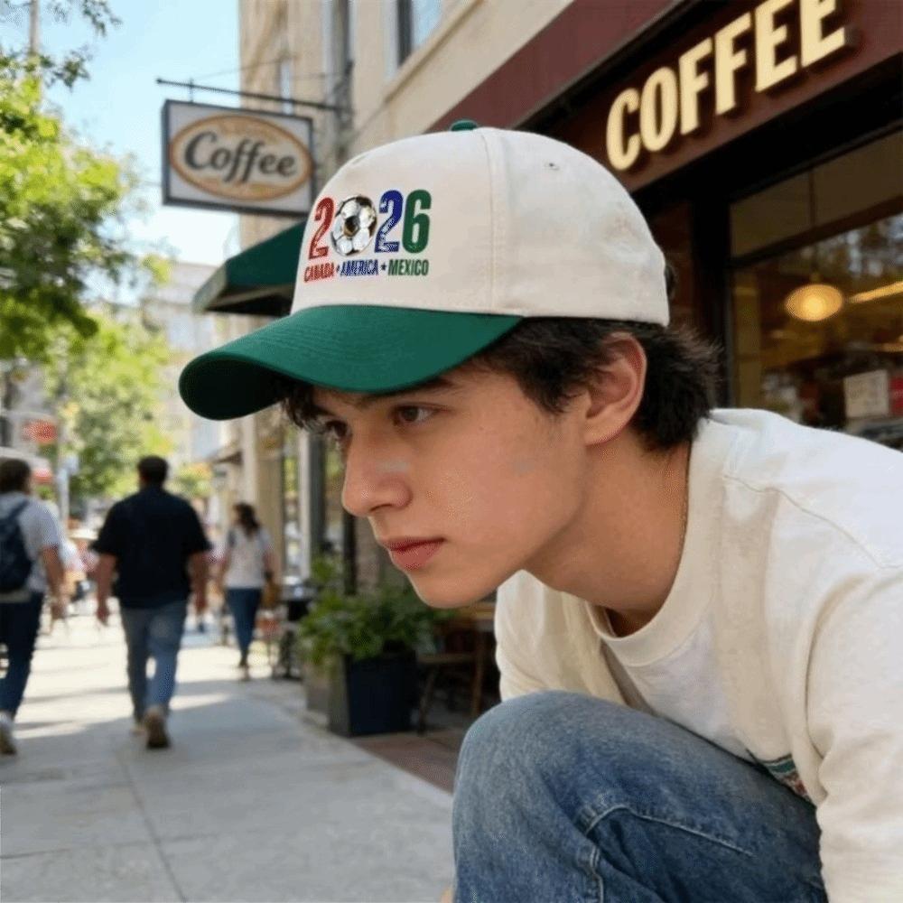 Color-Blocked Breathable Peaked Cap Sun Protection Running Sun Caps Soccer Baseball Cap  Sports
