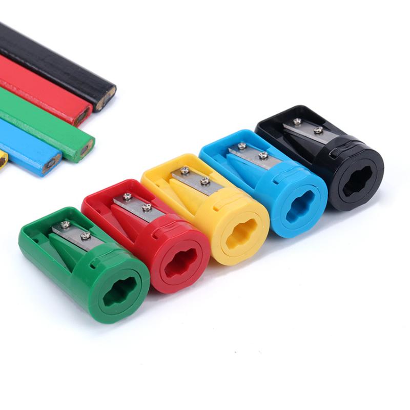 Przenośna i kreatywna plastikowa temperówka w jednolitym kolorze do ośmiokątnego ołówka dla dzieci i studentów