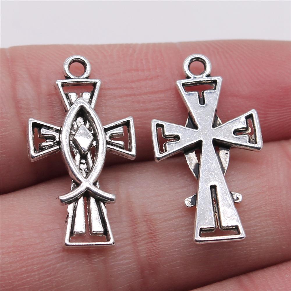 10 Pezzi Ciondoli Croce Credenze Religiose Ciondolo Fai da Te Gioielli Fatti a Mano Accessori Artigianali