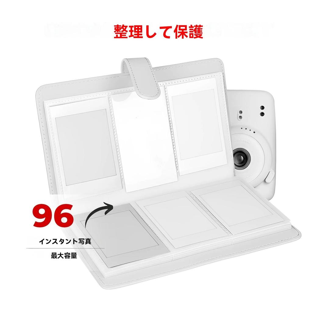 Photo Album Compatible with Fujifilm Instax Mini Instant PU Leather Cover Polaroid Compatible 96-Pocket 11/8/9/7s/25/70/90/50 Cameras, Photobook,
