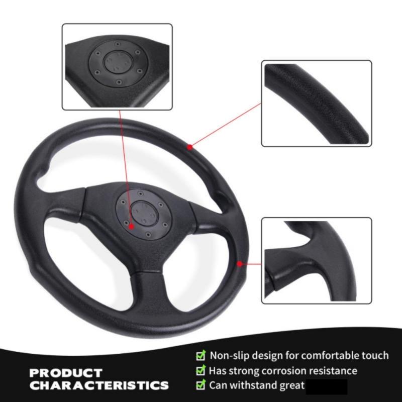 Upgraded Kart Racing Steering Wheel Non Slip Surfaces Quick Installation High Strength Wheels for Enhances Control