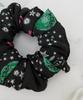 Maia Milky Way Star Jacquard Hair Scrunchie-Green