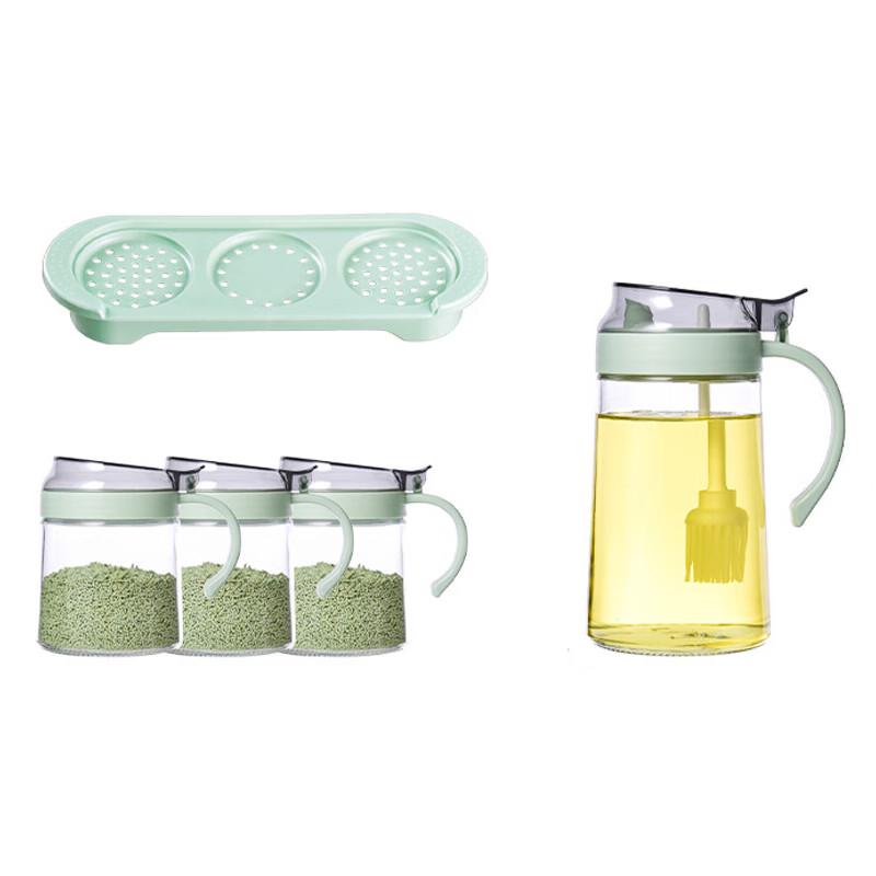 Loves 5-Piece Glass Oil and Seasoning Dispenser Set