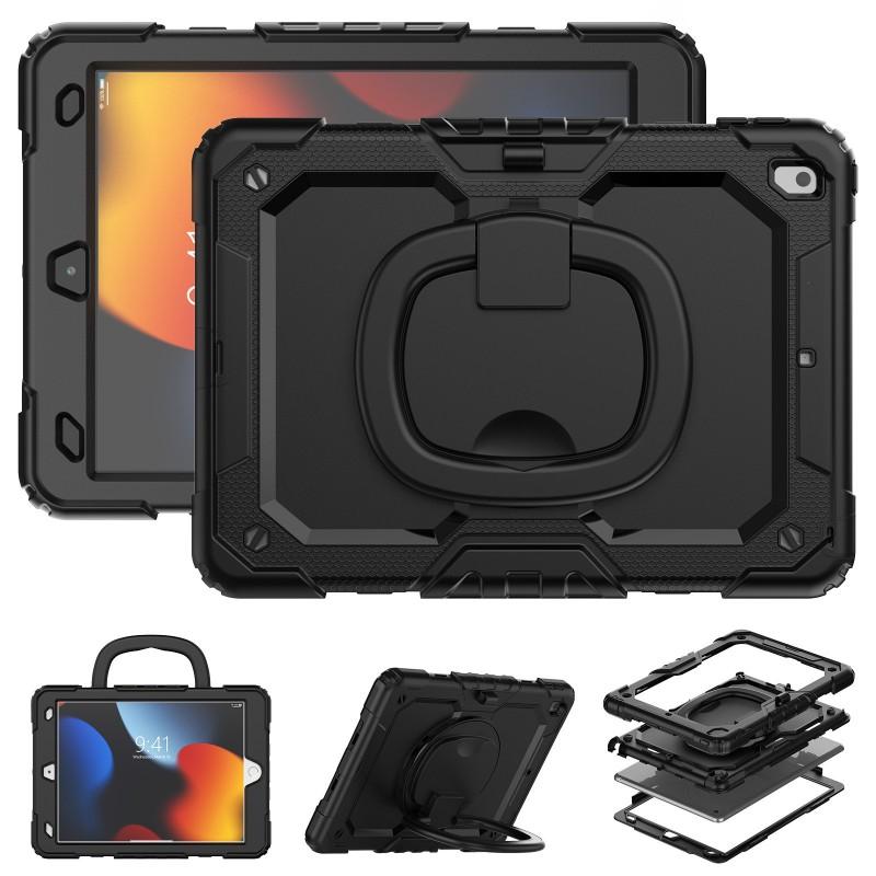 Rotating Stand Case With Wrist Strap IPad Air 11 Inch A16 Shockproof Hard Shell Cover In PC Material