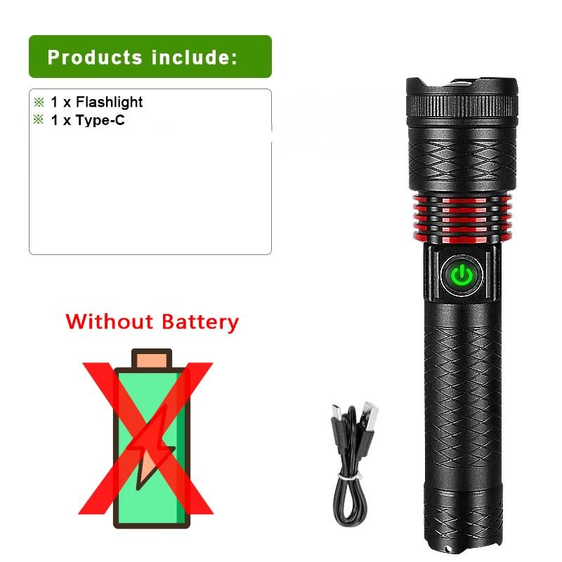 Super Bright LED Flashlights  Rechargeable Long Range Torch 2000m Telescope Zoom Whaterproof Powerful Camping Fishing Lantern