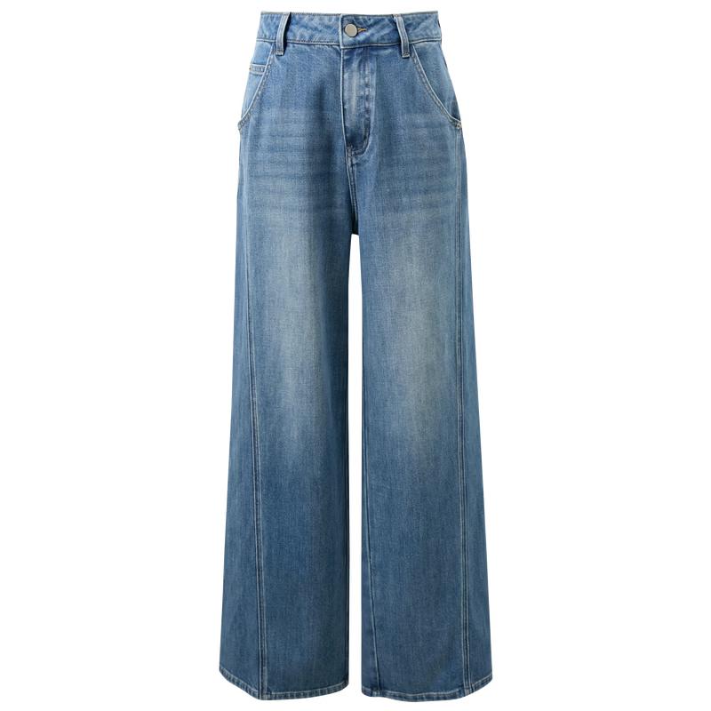 

Women s Vintage High-Waist Straight-Leg Denim Jeans S