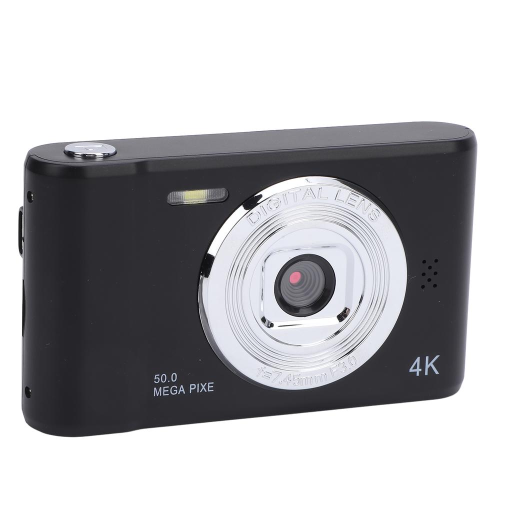 Digital Camera 50MP Dual Lens Self Adaptive Anti Shaking 2.4 Inch Screen Portable Compact Camera for Kids Students Vlog