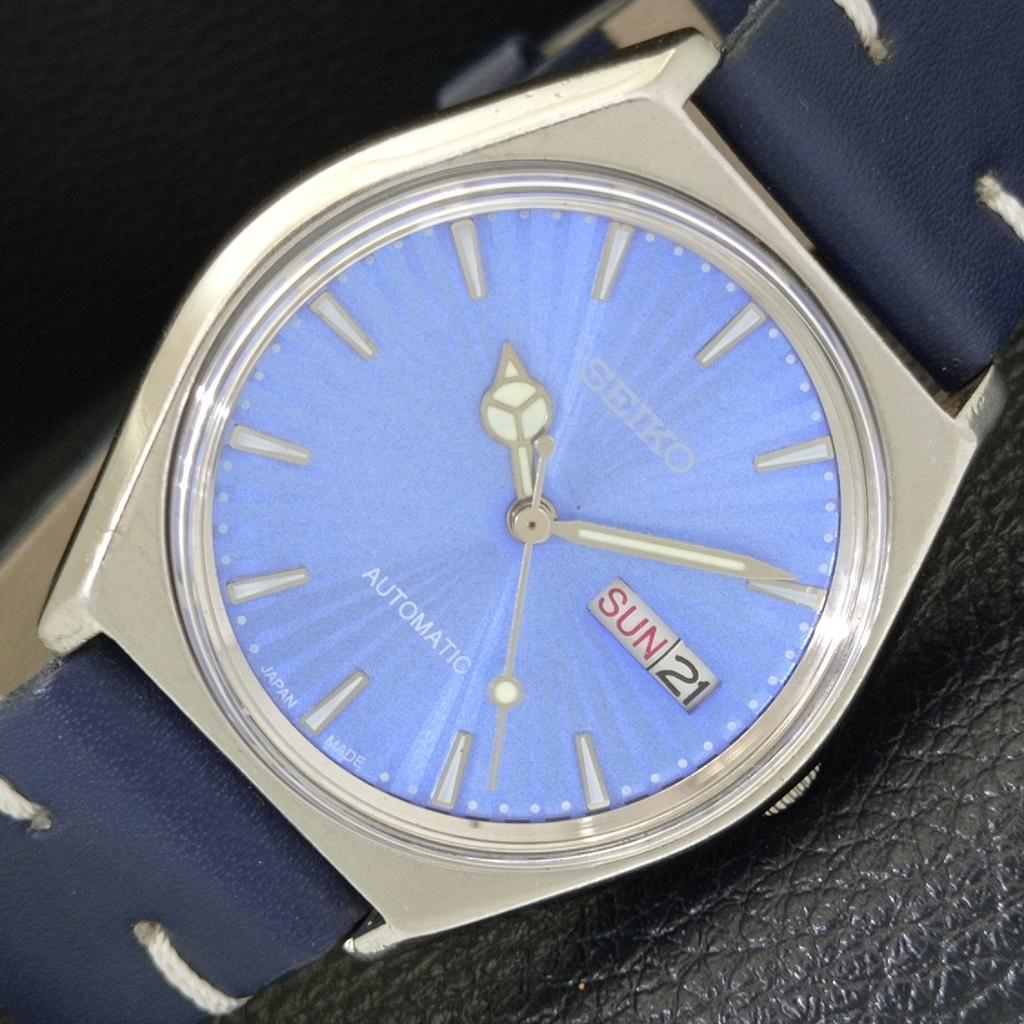 

JAPAN VINTAGE SEIKO AUTOMATIC 6309A MENS BLUE COLOR DIAL WATCH a701230-5 R206a-a701230