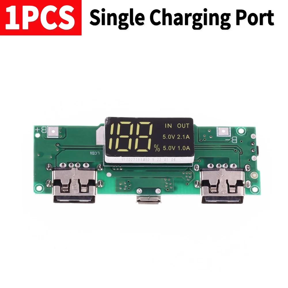 

1/2Pcs 18650 Charging Board Lithium Battery Charger 5V2.4A 2A /1A Dual USB Circuit Board with Overcharge LED Display for DIY