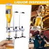 30ml 3 Bottles Wall Bracket Wall Mounted Wine Liquor Drinks Dispenser Bar Beer Soda Silver Bar Wine Holder Shots Stand Machine