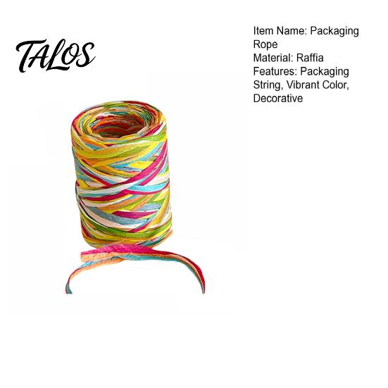 Multi Color Raffia for Holiday Decorations Colorful Packaging String, Flexible Paper Twine Floral Bundling Natural Rope, Multi-color Mixed Cord