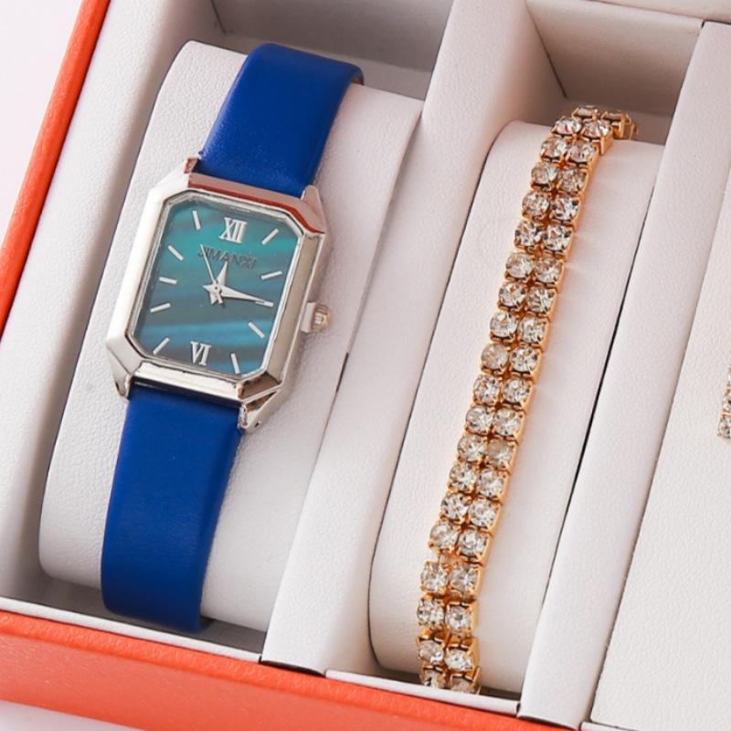 Fashion Rhinestone Diamond Women'S Bracelet Watch Alloy Steel Belt Quartz Women'S Bracelet Watch