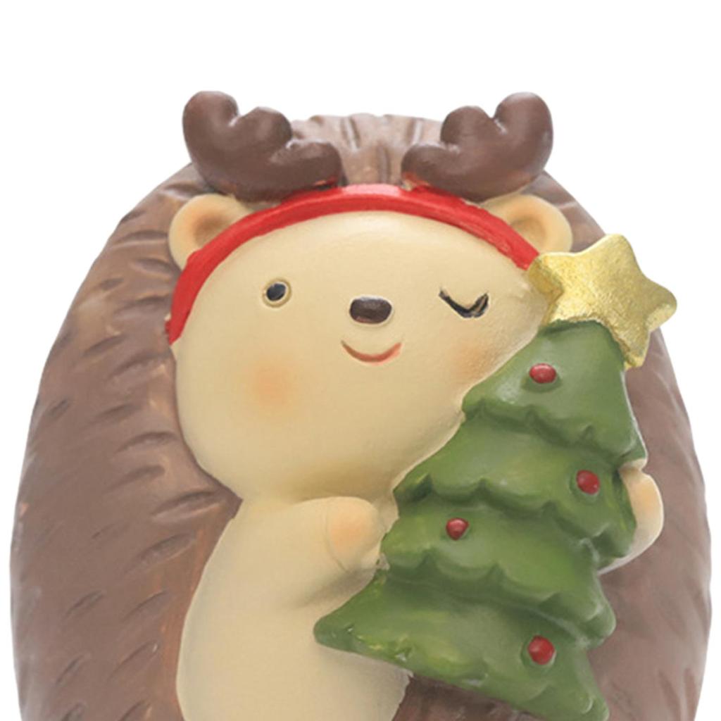 Christmas Decoration Figurines Animal Figurines Cute Miniatures Ornaments for Tabletop Christmas Bedroom Party Indoor Home