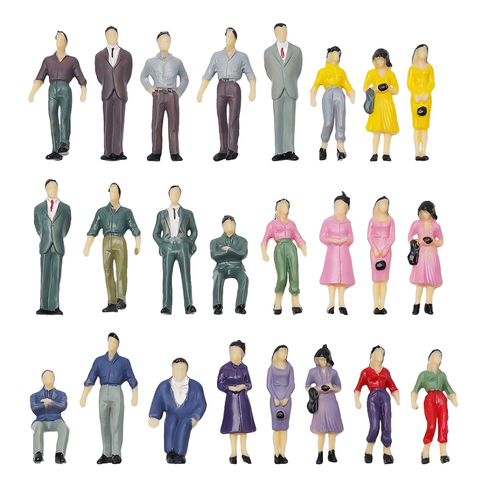 Bench Model People Train Plastic Decoration Ornament