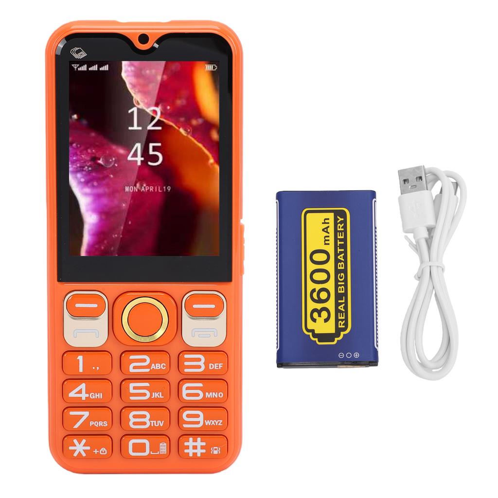 2G Unlocked Cell Phone with 2.8 Inch Screen Large Buttons Multifunctional Mobile Phone 3 SIM Card Slots SOS MP3 Call