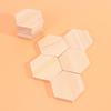 10Pcs Special-Shaped Wood Plank Polygonal DIY Craft Blocks High Quality Pine Wooden for Art Projects Decor Gifts Size 2