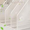 Metal Desktop File Organizer: Hanging Shelf & Storage Basket