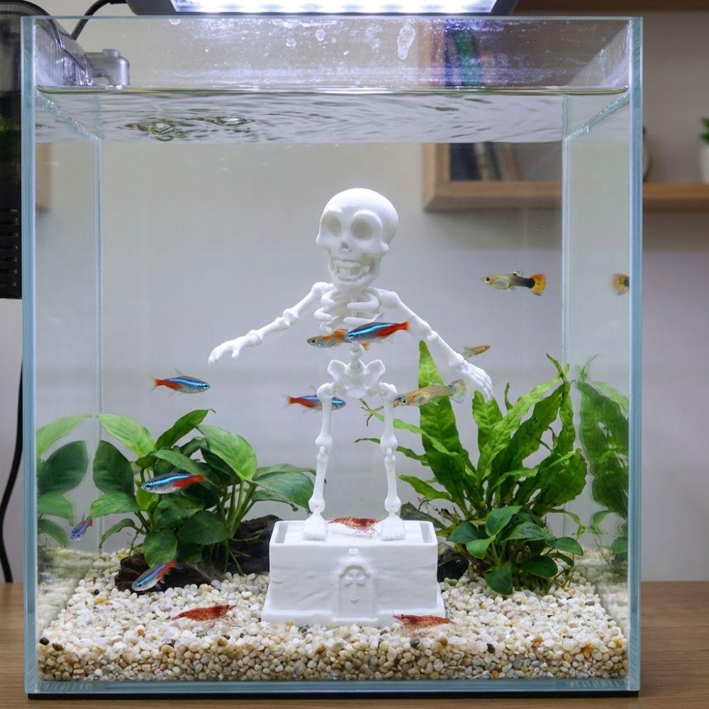 with Pipe Suction Cup Dancing Skeleton Aquarium Bubbler Aquatic Landscaping