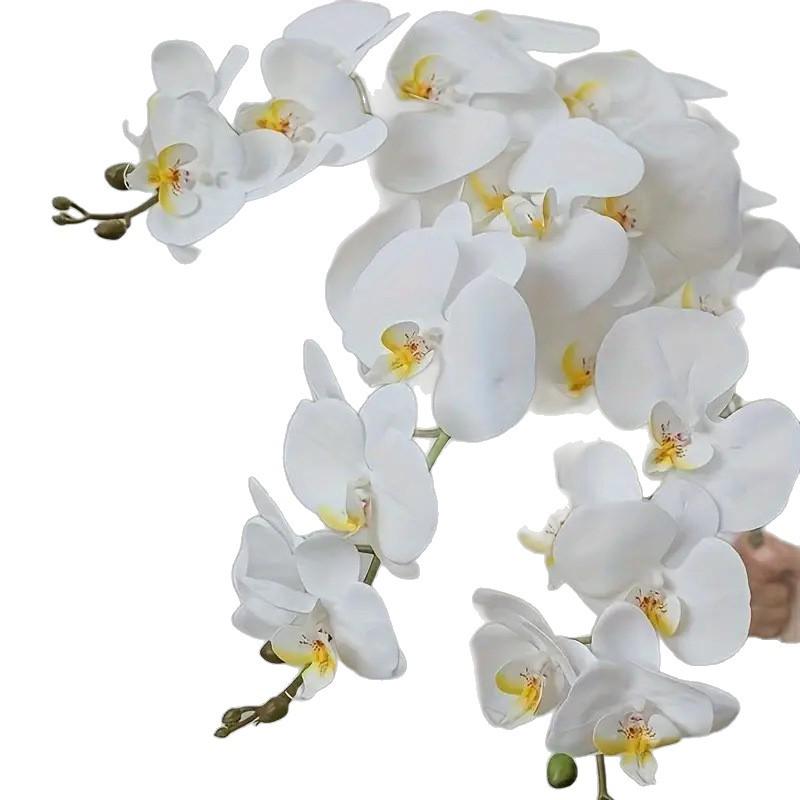 Realistic Phalaenopsis Orchid Single Stem for Wedding, Home Decor, and Floral Art