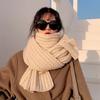 Design Thick Knitted Scarf for Women Fashion Winter Warm Cashmere Scarves Neckercheif Lady Korean Style Neck Tie Bandana