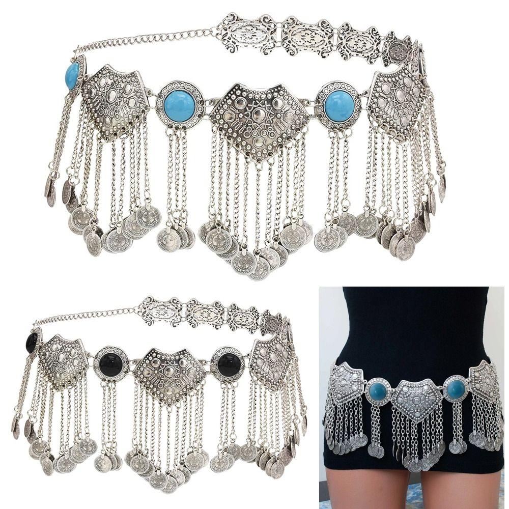 Afghan Pattern Waist Belly Chains Gypsy Boho Body Jewelry Waist Chain Belt Cultural Events