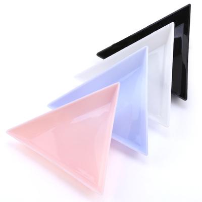 Nail Art Tools Triangular Plate, Small White Plate Point Drill, Triangular Measuring Bead Plate For Decorations, Round Accessories