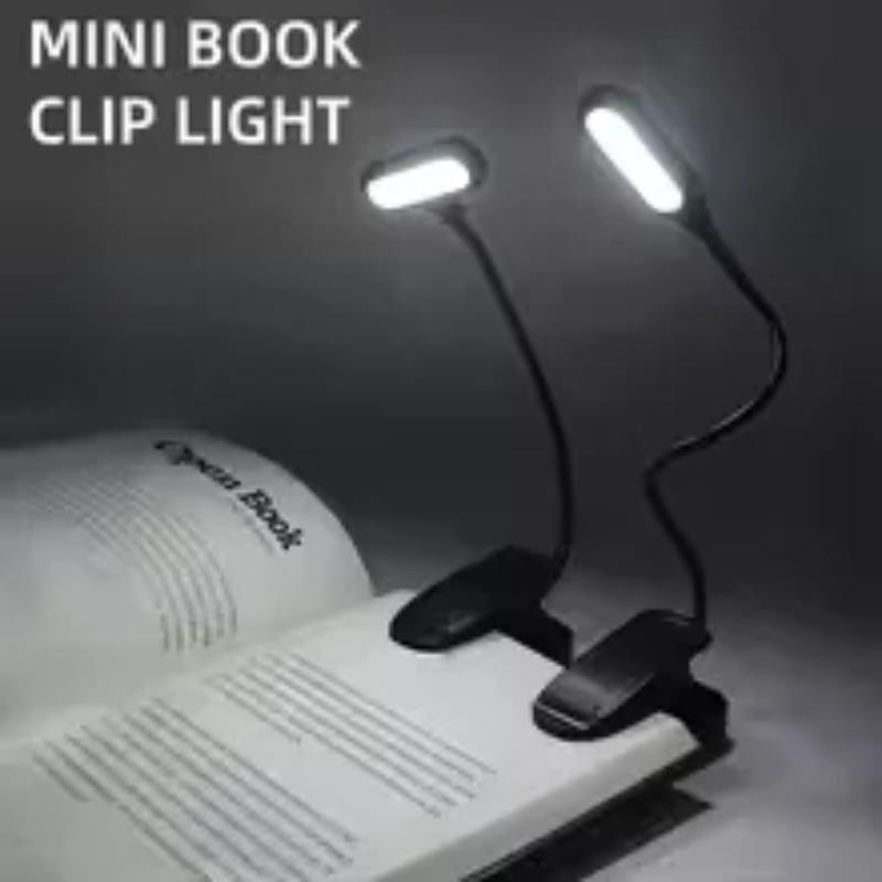 New LED Book Light USB Rechargeable Reading Light Daylight Portable Flexible Easy Clip Night Reading Lamp