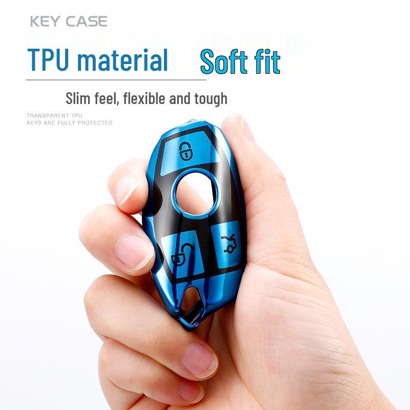 Mercedes Key Case: Two-Piece Protective Cover for GLC, CLA, C200L Models