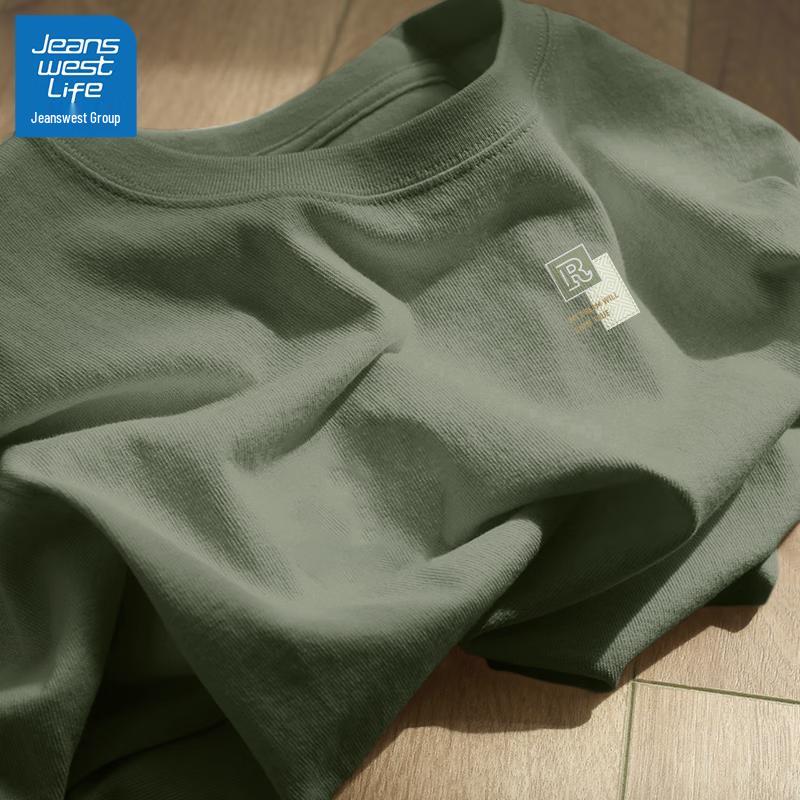 JEANSWEST LIFE Men's 2025 Heavy Cotton Round Neck T-Shirt