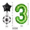 5pcs 40inch Pixel Number Balloons Set/Soccer Theme Birthday Balloons with Helium Valve/Aluminum Film Material/Ideal for Birthday