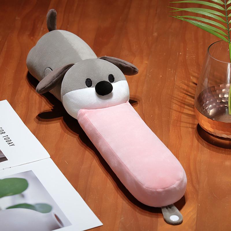 

Милая мультяшная подушка для шеи с дизайном щенка с длинным языком, портативная, для путешествий и отдыха