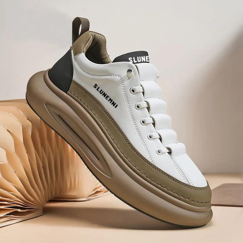 

Fashion Summer New Mesh Breathable Sports Shoes for Men s Thick Sole Versatile Trendy Casual Spring Running Shoes Suitable for Outdoor 39 хаки