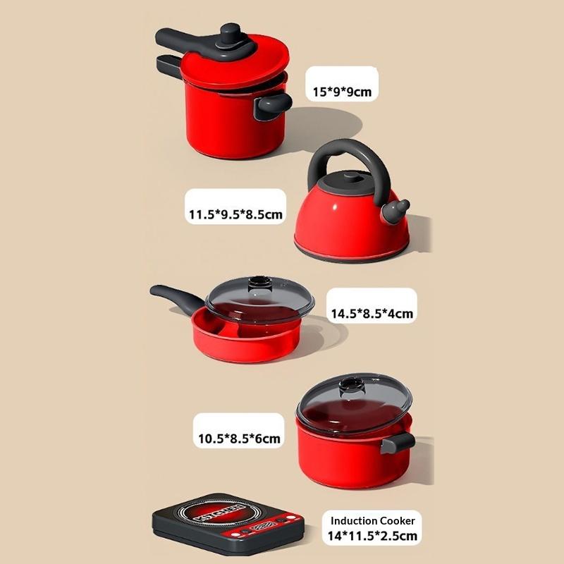 Kids Mini Home Kitchen Utensils Toy Set Pretend Play Cooking Simulated Food Game Boys Girls Birthday Gifts 3+ Year Old
