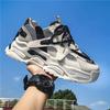 Spring and summer new mesh breathable dad shoes non-slip soft sole inner height increase thick sole high top casual sports shoes