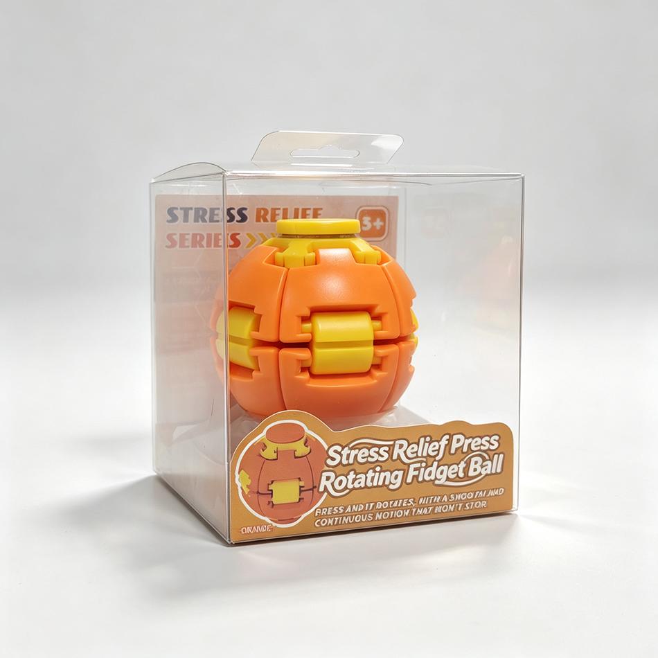 New Upgrade Press Spin Transform Fidget Ball 3D Printed Fingertip Gear Gyro Stress Relief Sensory Desktop Decor Novelty Ornament