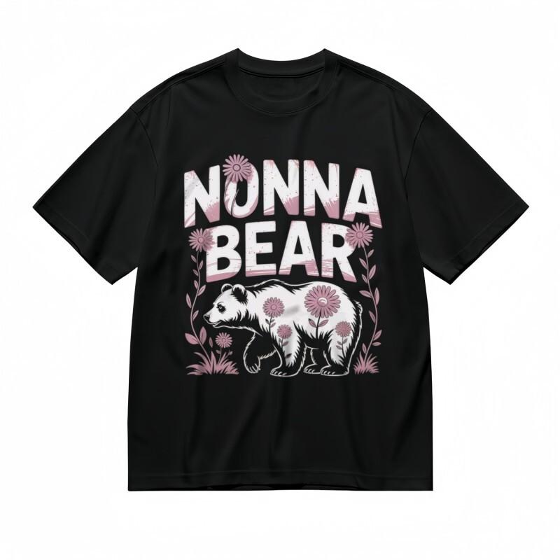 

Women s Trend Breathable Classic T-Shirt NONNA BEAR Blossom Print Design Tee L