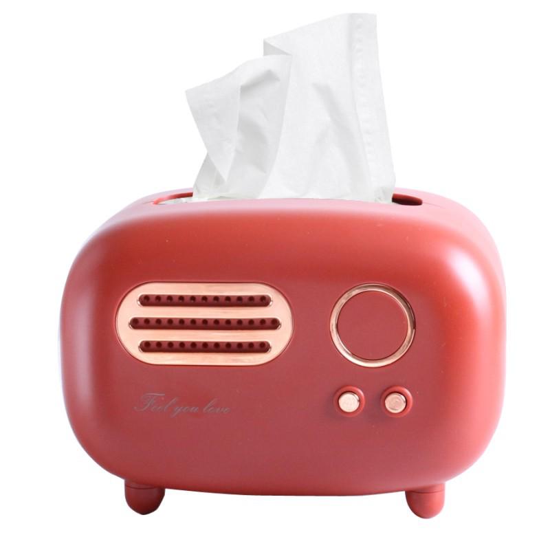 Punch-Free Retro Record Player Tissue Box - Light Luxury Storage for Home and Hotel
