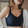 Osynliga underkläder Dam Tunn kaninöronkupa BH Snörningstopp Stödkorsett Push up-BH