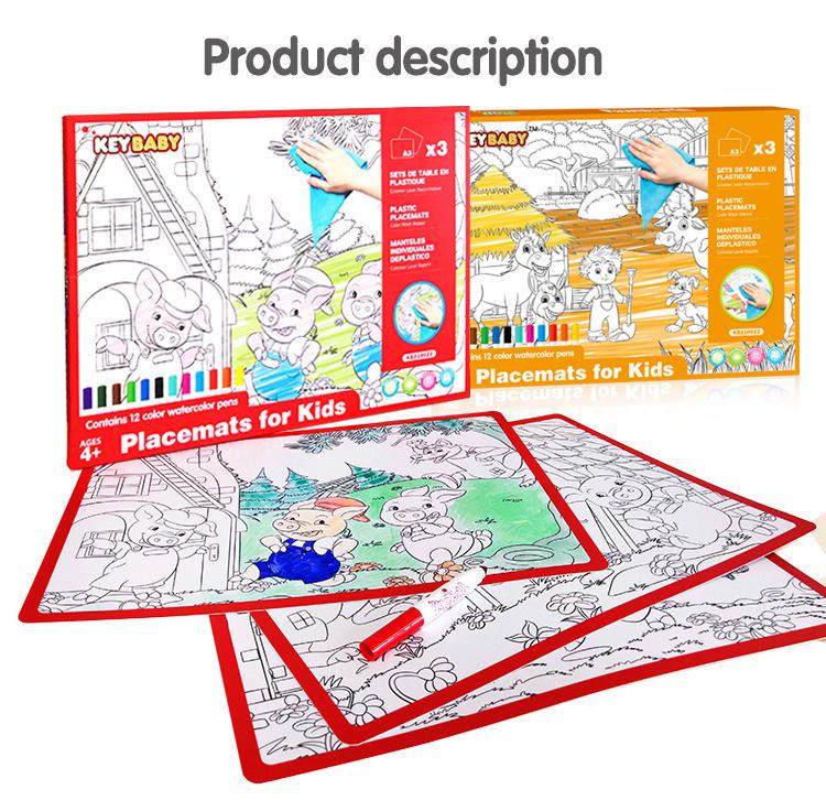Keybaby Sihirli Su Çizim Kitabı: Çocuklar İçin Anında Ortaya Çıkan Renk Değiştiren Eğitici Kitap