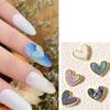 10Pcs 3D Heart Nail Charms Jewellery Decoration Fashion Kawaii Nails Art Classic Jewellery Design Metal DIY Accessories