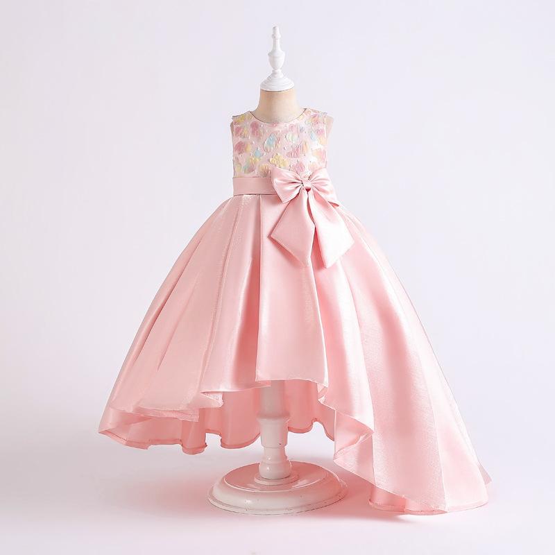 Rochie formală pentru fete, rochie de prințesă, rochie de seară de înaltă calitate cu tiv asimetric pentru copii