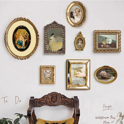 Retro Painting Frame Living Room Wall Picture Frame Simple Restaurant Wall Hang Ornament Creative Home Decoration Accessories