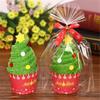 Christmas Towels 30*30cm Cute Cake Shaped Soft Microfiber Santa Claus Snowman Embroidery Hand Towel For Xmas Navidad Decor Gifts
