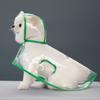 New Raincoat Pet Transparent Outgoing Raincoat Thickened Windproof and Waterproof Large, Medium, and Small Dog Clothes Plastic F