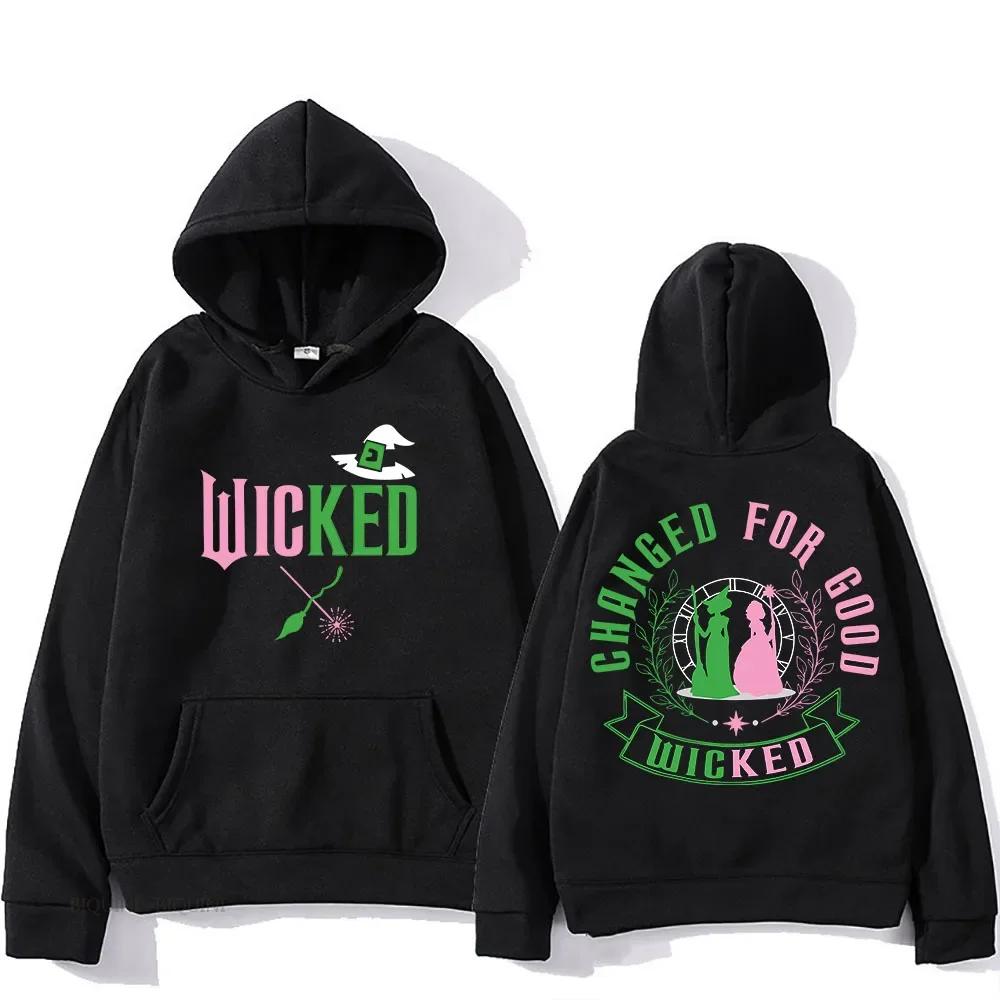 Wicked Hooded for Autumn/Winter Manga Women Hooded Retro Sweatshirt Funko Pop Comfortable Punk Clothes Sudaderas Casual Pullovers