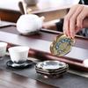 Japanese Antique Copper Coasters Retro Heat Insulation Cup Holder Mat Pad Chinese Kung Fu Gungfu Tea Ceremony Tea Trays Teaware