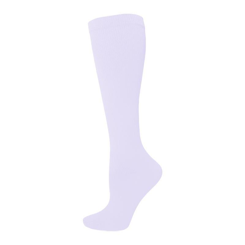 Solid Color Low-Pressure Compression Socks for Sports & Nurses